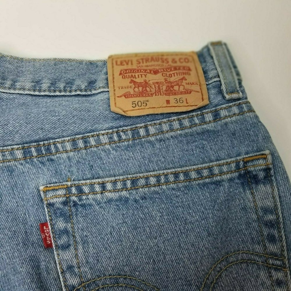 505 Reg Fit Denim Jean Shorts  N27-0529PM - Picture 6 of 7